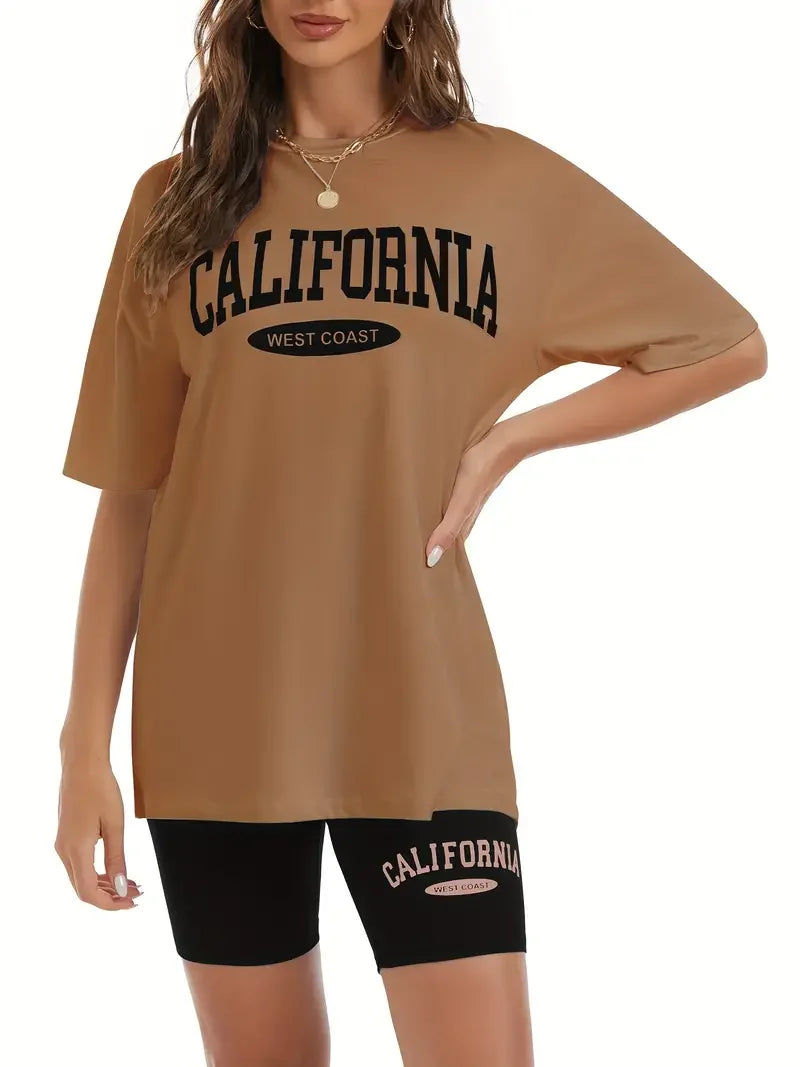 Califonia West Coast Printed T Shirt Women Cotton Loose Womens Tee Shirt Breathable Trend Tops Be Durable Female 2026 by DERILUJA LLC