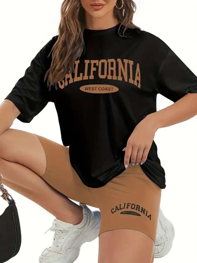 Califonia West Coast Printed T Shirt Women Cotton Loose Womens Tee Shirt Breathable Trend Tops Be Durable Female 2026 by DERILUJA LLC