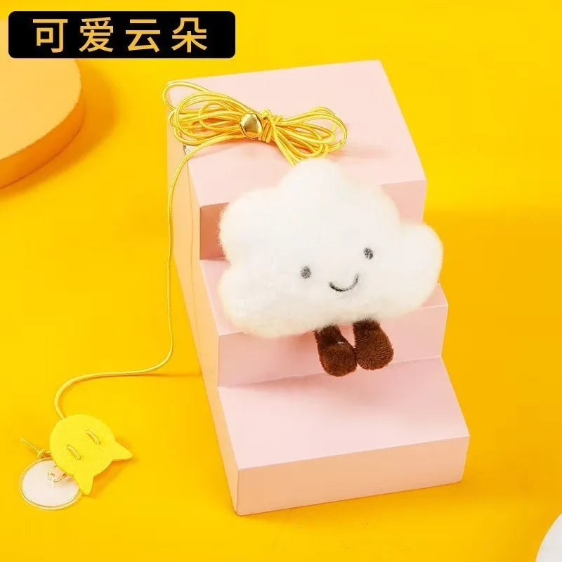 1 Pc New Cat Hanging Toy Door-Attached Stretchable Elastic Rope Self-Entertaining Cat Toy Cat Stalk by DERILUJA LLC