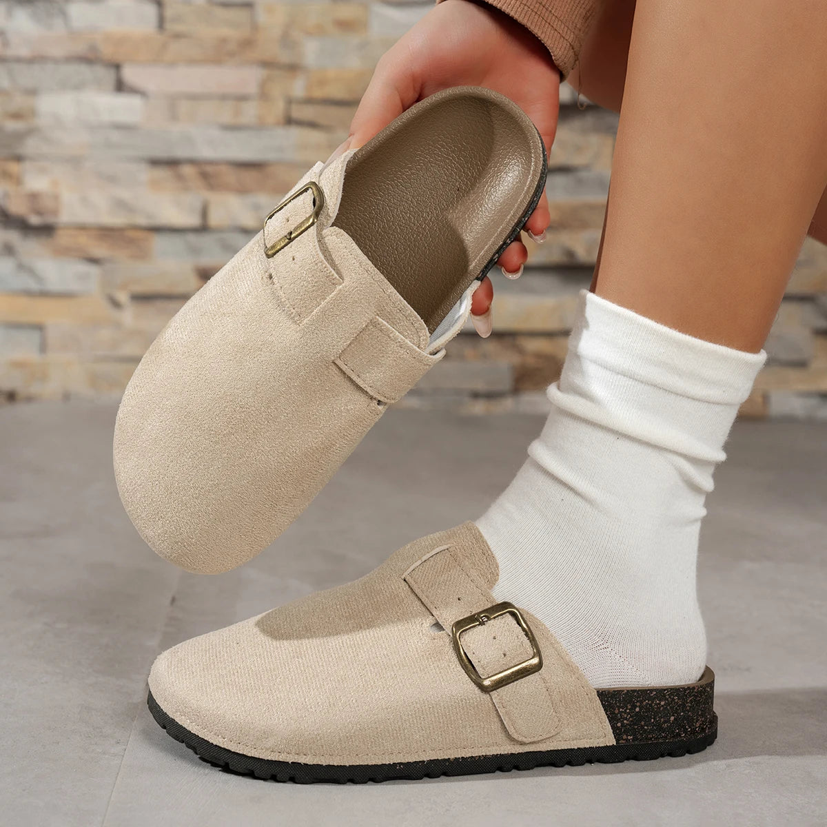 Spring and Autumn Elegant Baotou Sexy Flat Casual Shoes Fashionable Best Selling New Comfortable Plus Size Women's Shoes by DERILUJA LLC