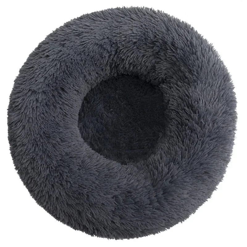 40-90cm Round Pet Bed for Large Dog Bed Super Soft Cat Bed Long Plush Dog House for Medium Dog House Winter Warm Sleeping by Badon Shop LLC