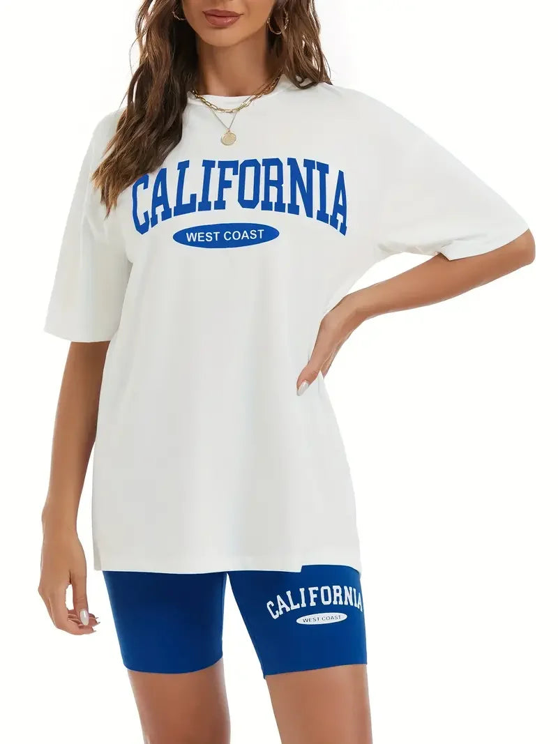 Califonia West Coast Printed T Shirt Women Cotton Loose Womens Tee Shirt Breathable Trend Tops Be Durable Female 2026 by DERILUJA LLC