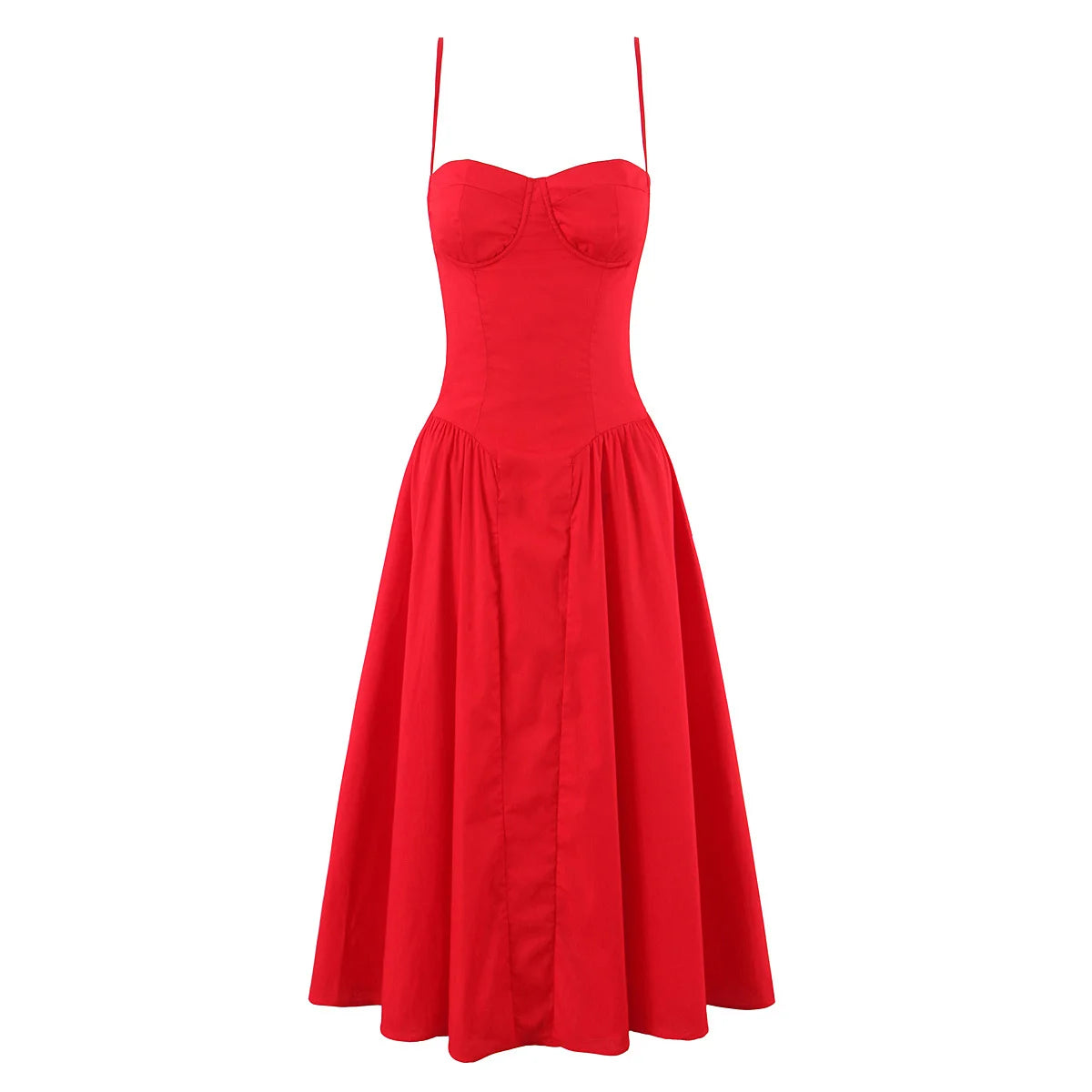 Dress Women Low Waist A-line Midi Holiday Summer Dresses Party Robe 2026 Vestido by DERILUJA LLC