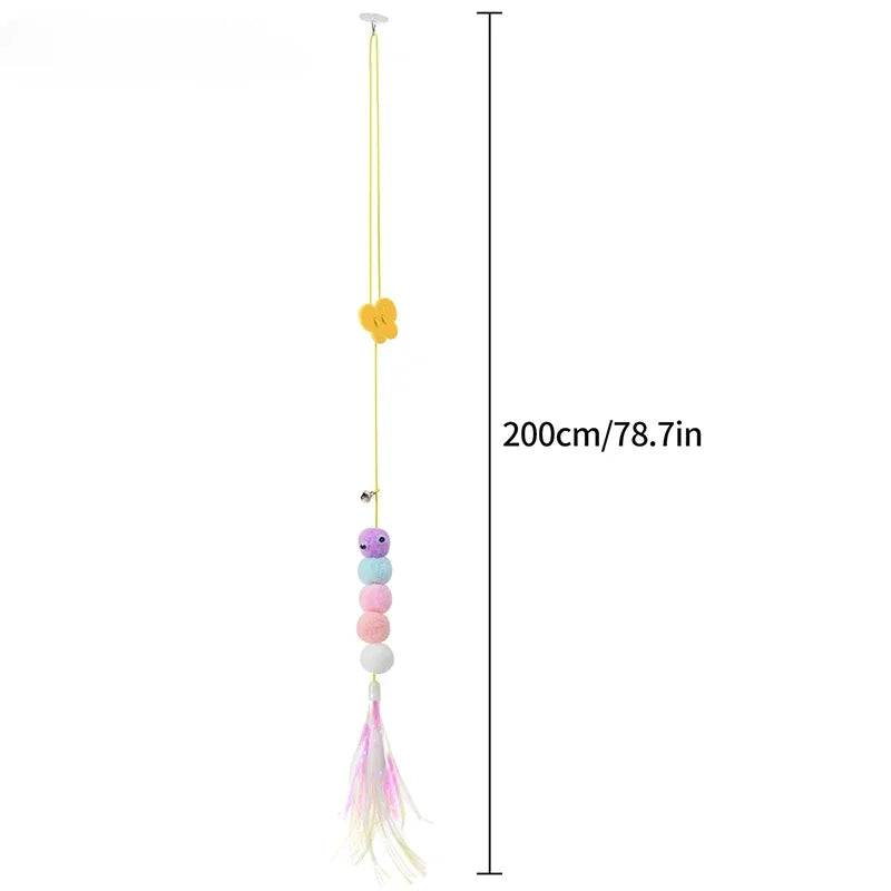 Interactive Cat Hanging Simulation Cat Toy Funny Self-hey Interactive Toy for Kitten Playing Teaser Wand Toy Cat Supplies by DERILUJA LLC