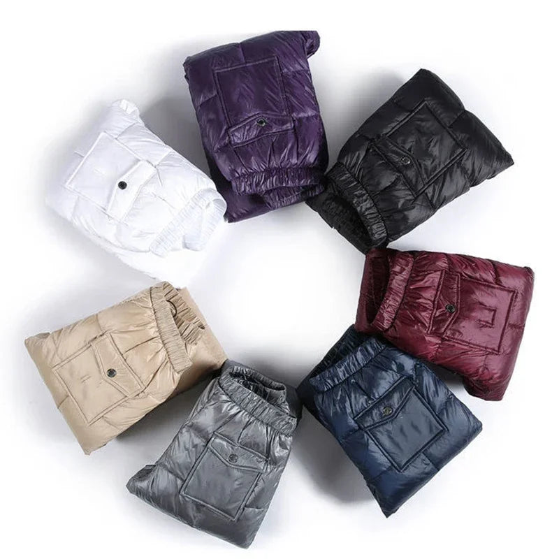 Women Casual Cotton Pantalones Oversize 4XL Warm Winter Jogger Pants Windproof Elastic High Waist Sweatpants Snow Wear Capris by DERILUJA LLC