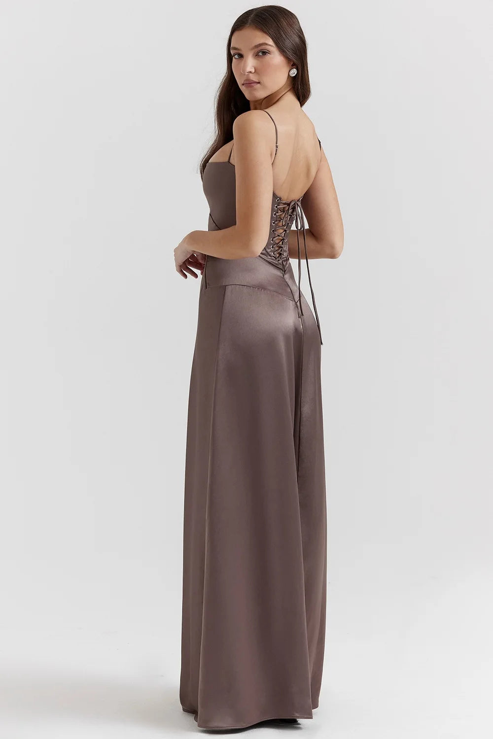 Women's new sexy slip dress slim backless dress long evening dress for women by DERILUJA LLC