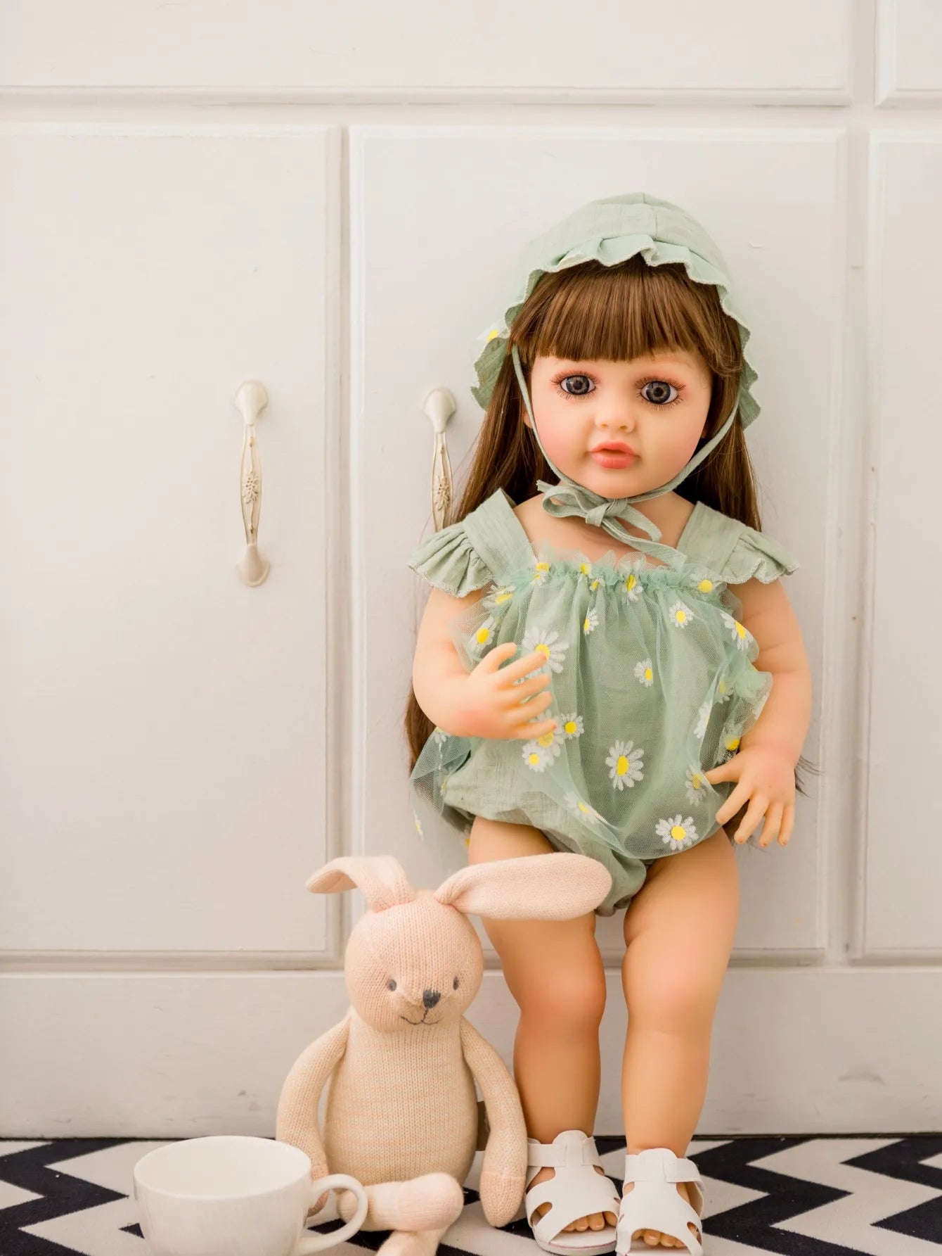 Doll Clothes Reborn Baby Dolls Clothes Dress For 55cm Reborn Doll DIY Handmade Princess Dress Dolls Accessories Kid Toy Gifts by DERILUJA LLC