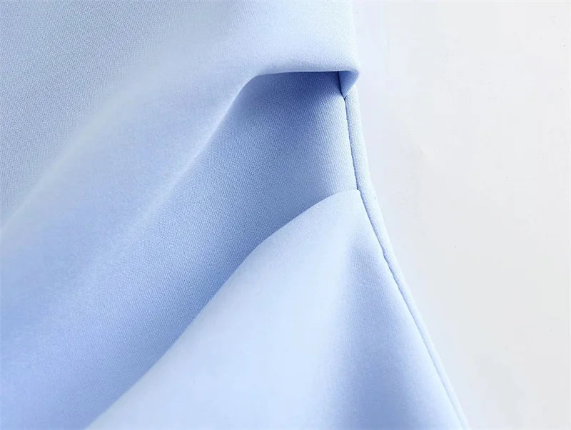 Mini Dress Woman Blue Black White Bodycon Dress Women Backless Sleeveless Summer Sexy Party Short Dresses by DERILUJA LLC