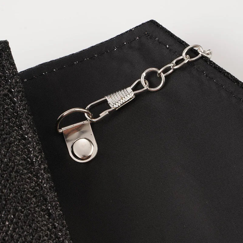 Glitter Envelope Handbag Women Silver Shiny Chain Shoulder Bag Ladies Mini Crossbody Flap Fashion Small Dress Day Clutch by DERILUJA LLC