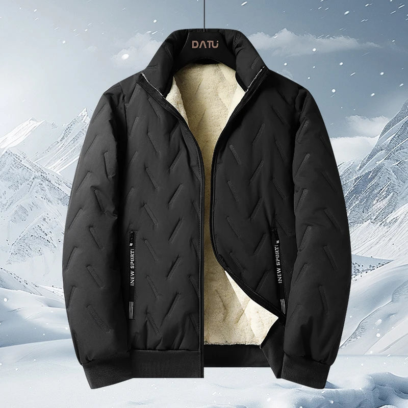 Men's hooded warm short jacket winter zipper pocket jacket outdoor sports and leisure work clothes windproof cotton jacket by Badon Shop LLC