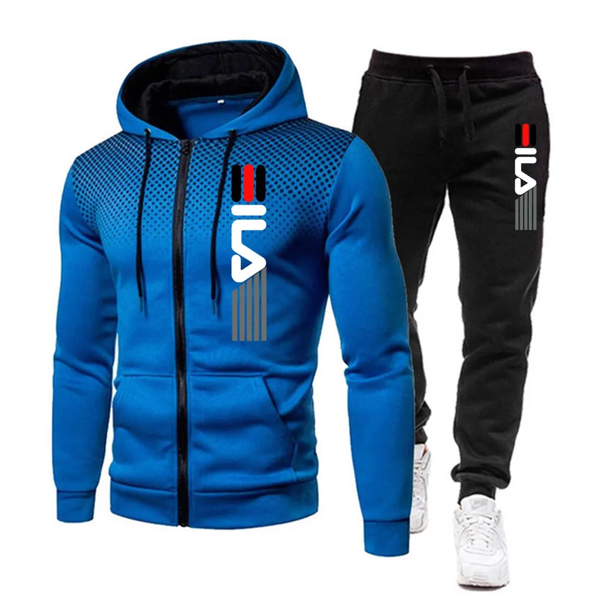 New Fashion Hoodie Fitness Gym Clothing Men Running Set Sportswear bon