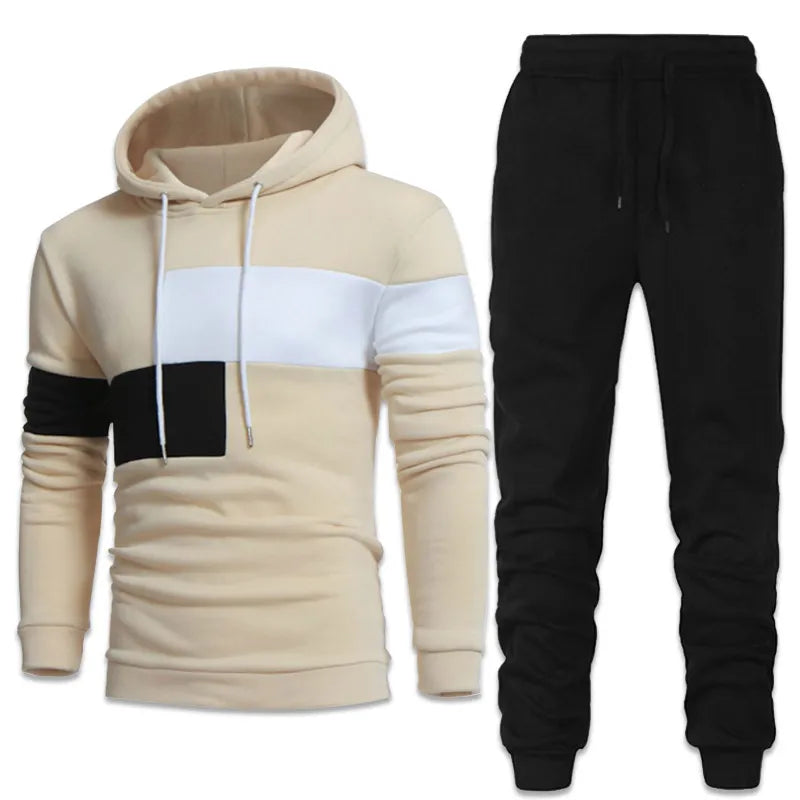 Fashion Men Tracksuits Hoodies Suit Autumn Winter Men Hooded  cho