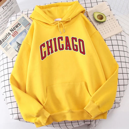 American City Chicago Prints Women Hoodies Fashion Newtracksuit High Quality Sweatshirts Autumn Comfortable Female Sportswear cho