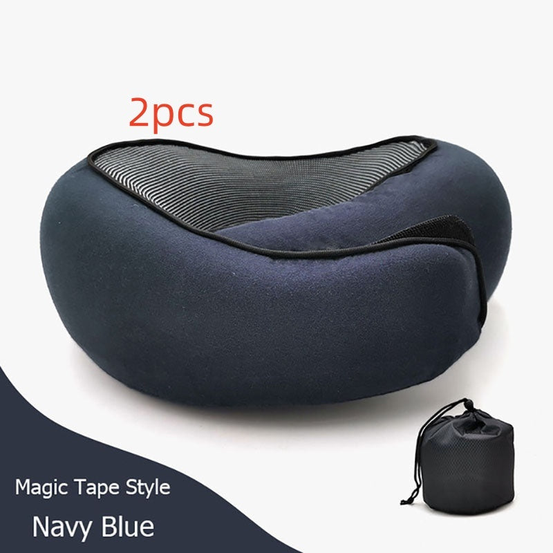 Travel Neck Pillow Non-Deformed Airplane Pillow Travel Neck Cushion Durable U-Shaped Travel Memory Cotton Nap Neck Pillow by DERILUJA LLC