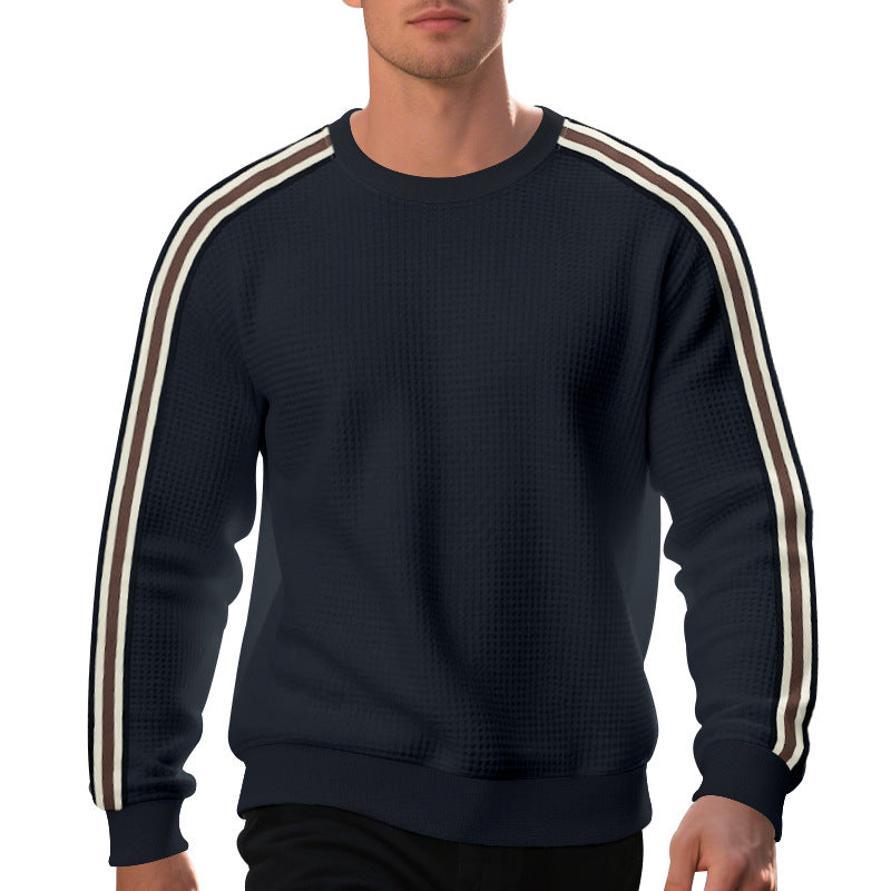 Casual Men's Loose Round Neck Sweater Thin by DERILUJA LLC