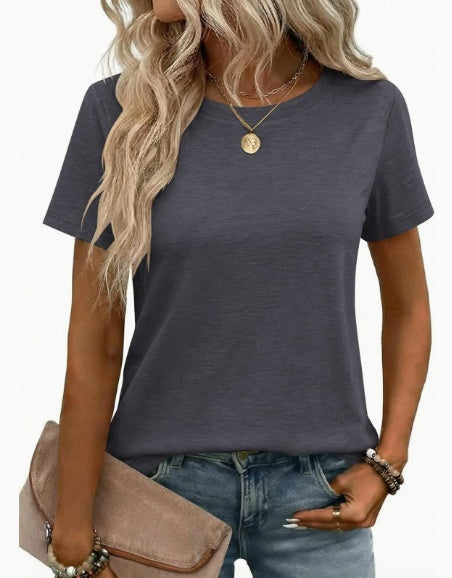 Women's Solid Color T-shirt by DERILUJA LLC