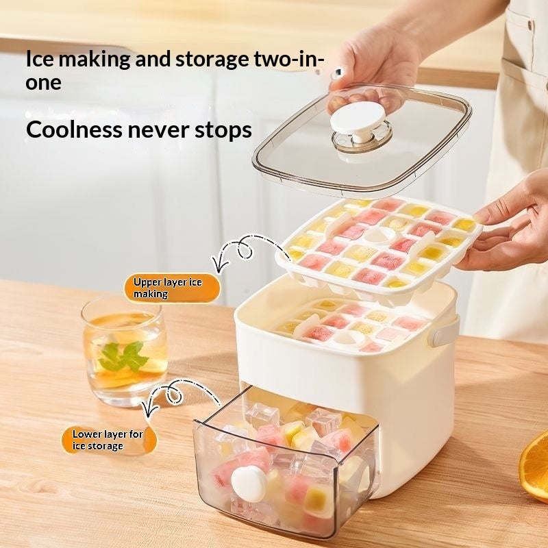 48 Grid Ice Cube Mold Reusable Refrigerator Ice Maker One-touch Easy Release Homemade Ice Cube Tray Mold Home Ice Making Tool by DERILUJA LLC