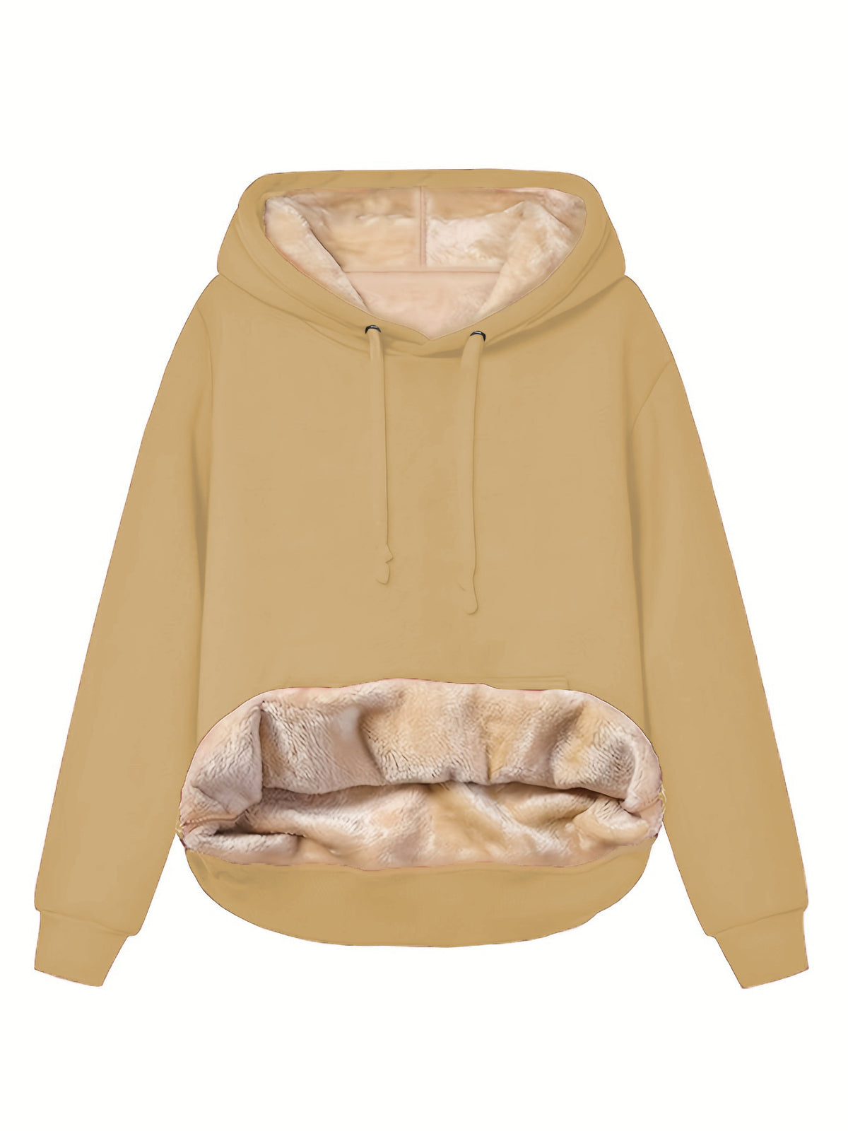 Autumn Winter Fleece-Lined Warm Casual Womens Sweater Zip-Up Jacket by DERILUJA LLC