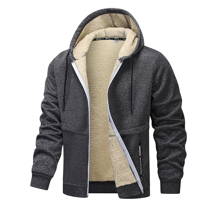 Men's Fashion Lambswool Thickened Coat Sweatshirt by My Store