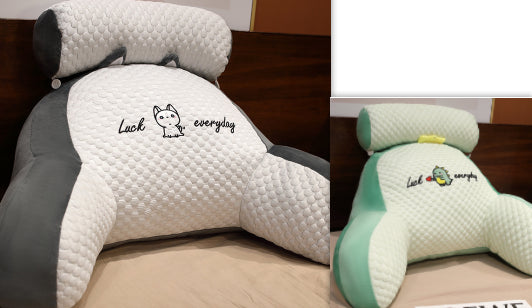 Sofa Fluffy Cushion Luncheon Pillow Triangle Reading Cushion Bedside Soft Large Backrest Lumbar Cushion Office Chair Cushion by DERILUJA LLC
