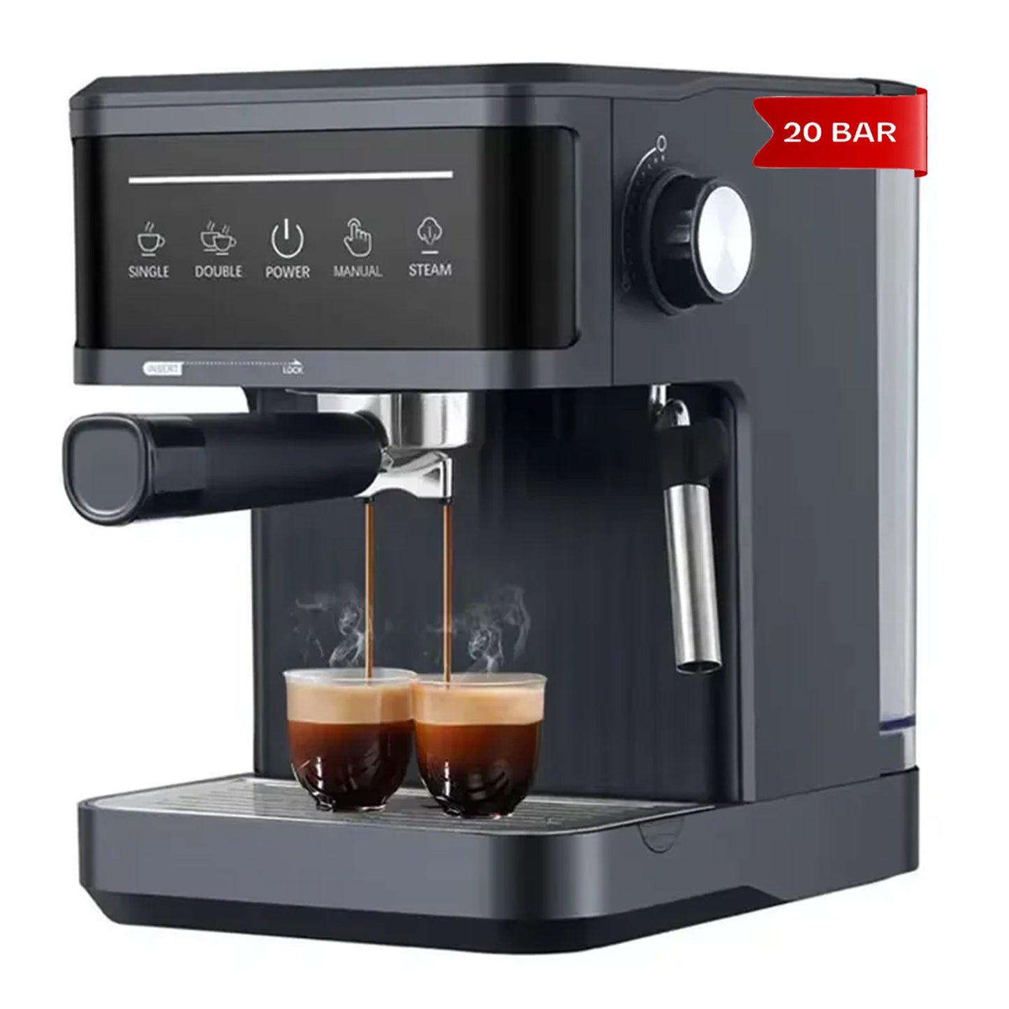 Electrical Coffee Maker Smart Coffee Machine Milk Frother Espresso Cappuccino by DERILUJA LLC