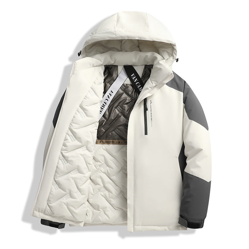 Charge Jacket Men's Loose Thick Cotton Coat by DERILUJA LLC
