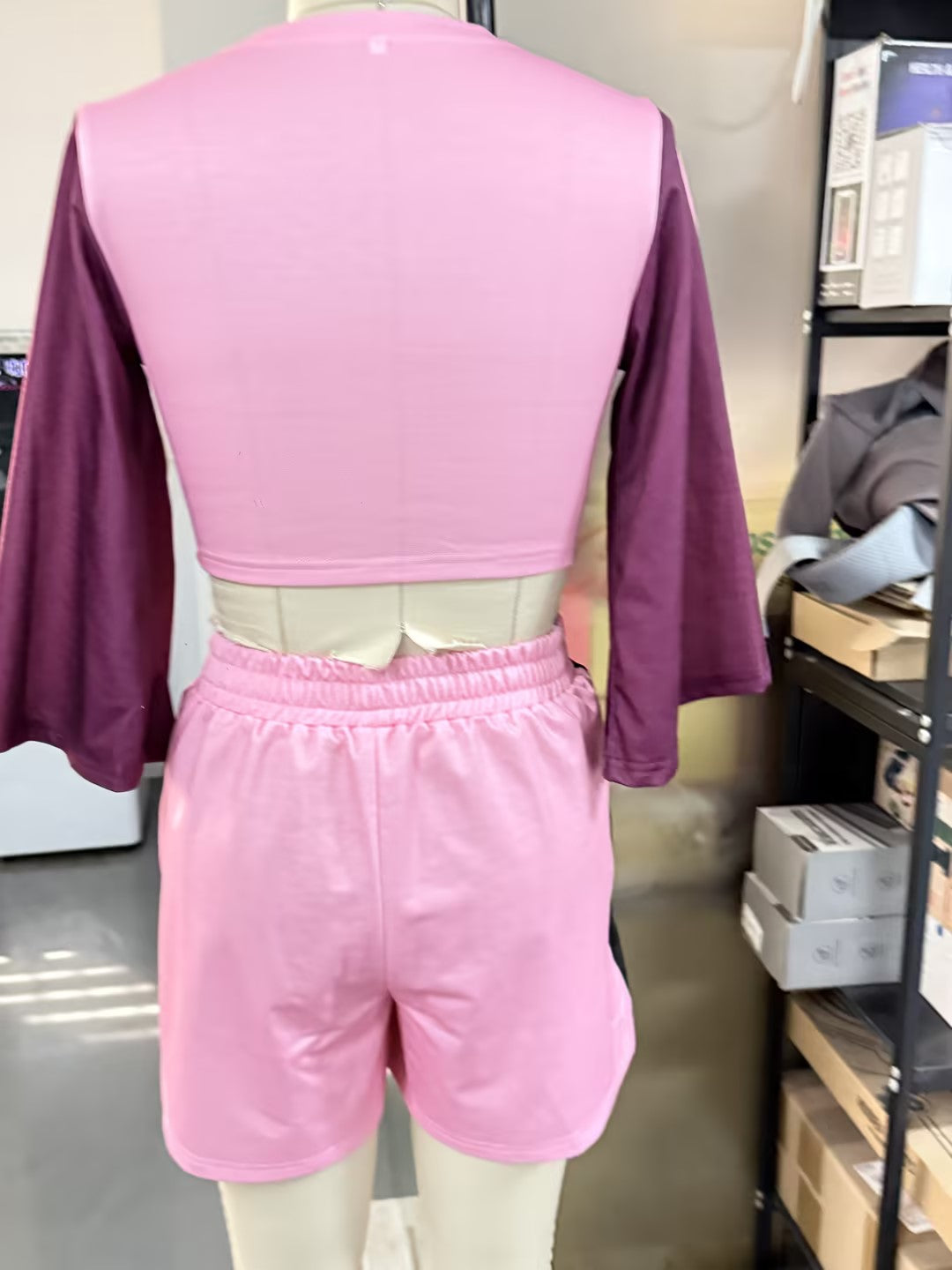 Street Style Loose Flare Sleeve Sports Casual Two-Piece Set by DERILUJA LLC