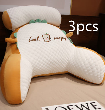 Sofa Fluffy Cushion Luncheon Pillow Triangle Reading Cushion Bedside Soft Large Backrest Lumbar Cushion Office Chair Cushion by DERILUJA LLC