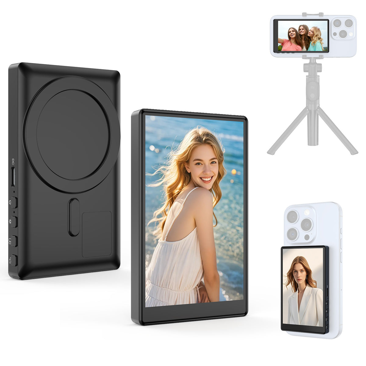 Magnetic Wireless Charging Phone Rear Selfie Projection Device by DERILUJA LLC