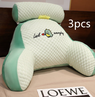 Sofa Fluffy Cushion Luncheon Pillow Triangle Reading Cushion Bedside Soft Large Backrest Lumbar Cushion Office Chair Cushion by DERILUJA LLC