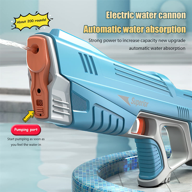 Summer Full Automatic Electric Water Gun Toy Induction Water Absorbing High-Tech Burst Water Gun Beach Outdoor Water Fight Toys by DERILUJA LLC