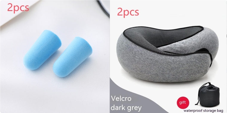 Travel Neck Pillow Non-Deformed Airplane Pillow Travel Neck Cushion Durable U-Shaped Travel Memory Cotton Nap Neck Pillow by DERILUJA LLC