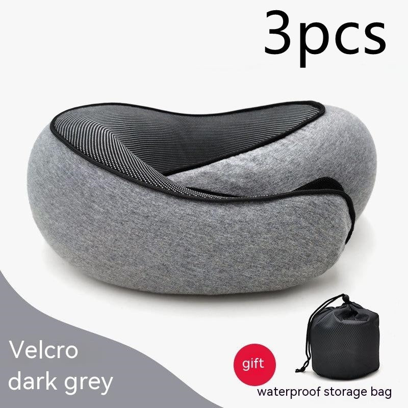 Travel Neck Pillow Non-Deformed Airplane Pillow Travel Neck Cushion Durable U-Shaped Travel Memory Cotton Nap Neck Pillow by DERILUJA LLC