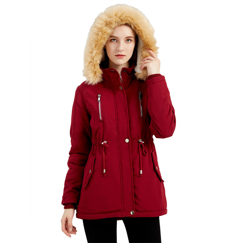 WInter Coat Detachable Hooded Feece Jacket Women by DERILUJA LLC