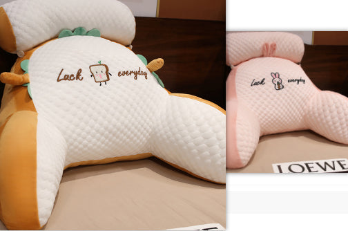 Sofa Fluffy Cushion Luncheon Pillow Triangle Reading Cushion Bedside Soft Large Backrest Lumbar Cushion Office Chair Cushion by DERILUJA LLC