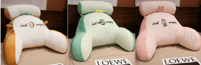 Sofa Fluffy Cushion Luncheon Pillow Triangle Reading Cushion Bedside Soft Large Backrest Lumbar Cushion Office Chair Cushion by DERILUJA LLC
