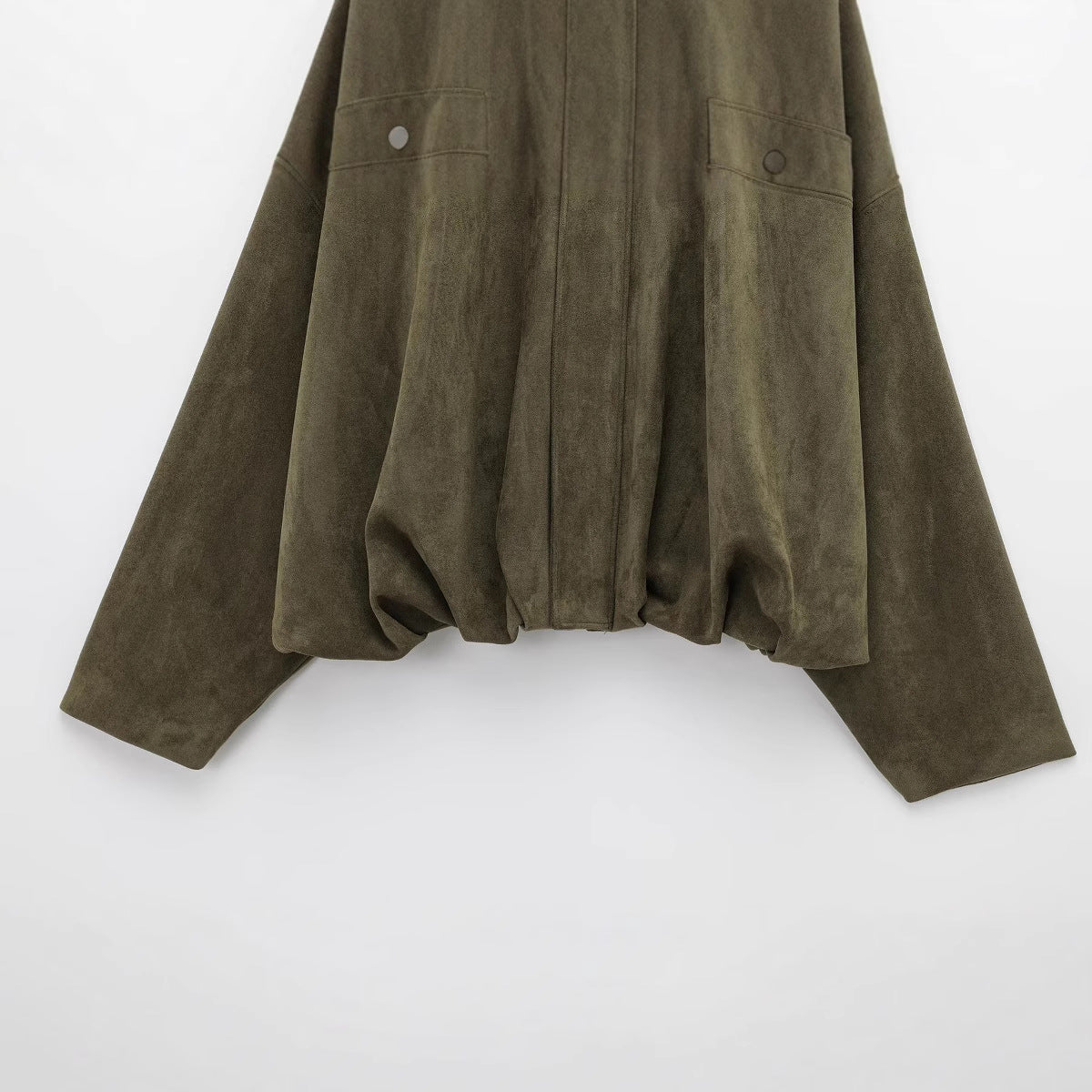 Faux Suede Texture Pilot Jacket - Men's Casual Zip Up Coat with Soft Touch Finish for Daily Wear by DERILUJA LLC