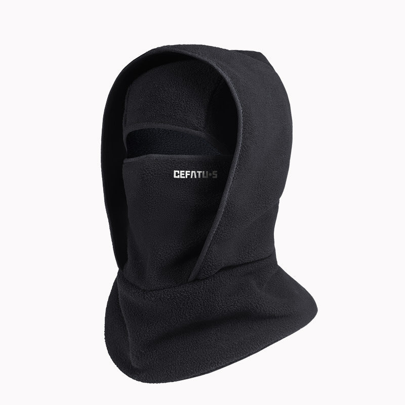 Outdoor Winter Warm Hat And Scarf Integrated Headgear by Badon Shop LLC