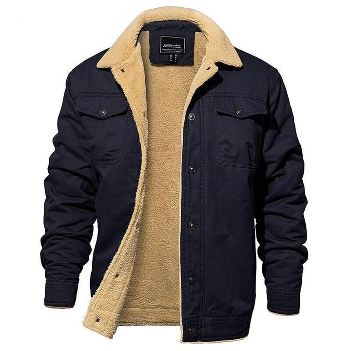 Men's Padded Cotton Workwear Casual Jacket by DERILUJA LLC