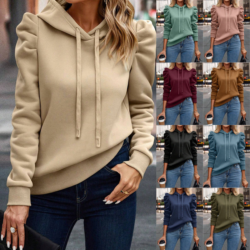 Solid Color Long-sleeved Casual Women's Top Sweater by My Store