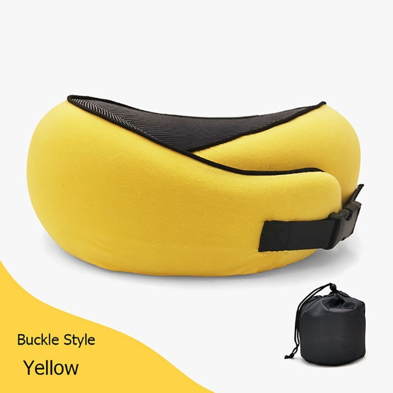 Travel Neck Pillow Non-Deformed Airplane Pillow Travel Neck Cushion Durable U-Shaped Travel Memory Cotton Nap Neck Pillow by DERILUJA LLC