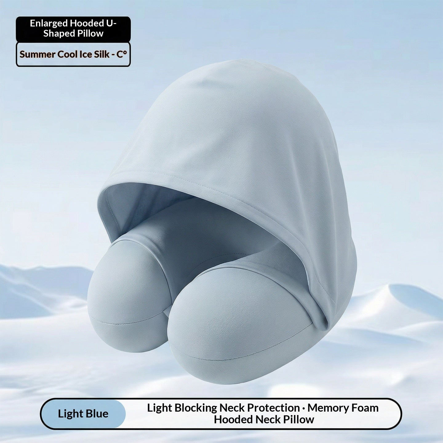 Cross-border Memory Foam Hooded U-Shape Neck Support by DERILUJA LLC