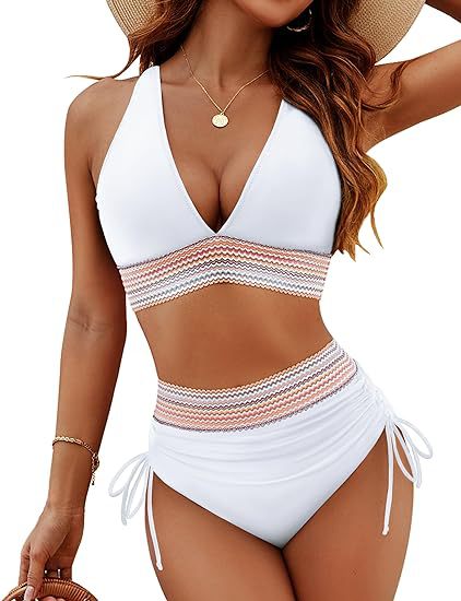 Fashion Women's High Waist Bikini Split Suit by DERILUJA LLC