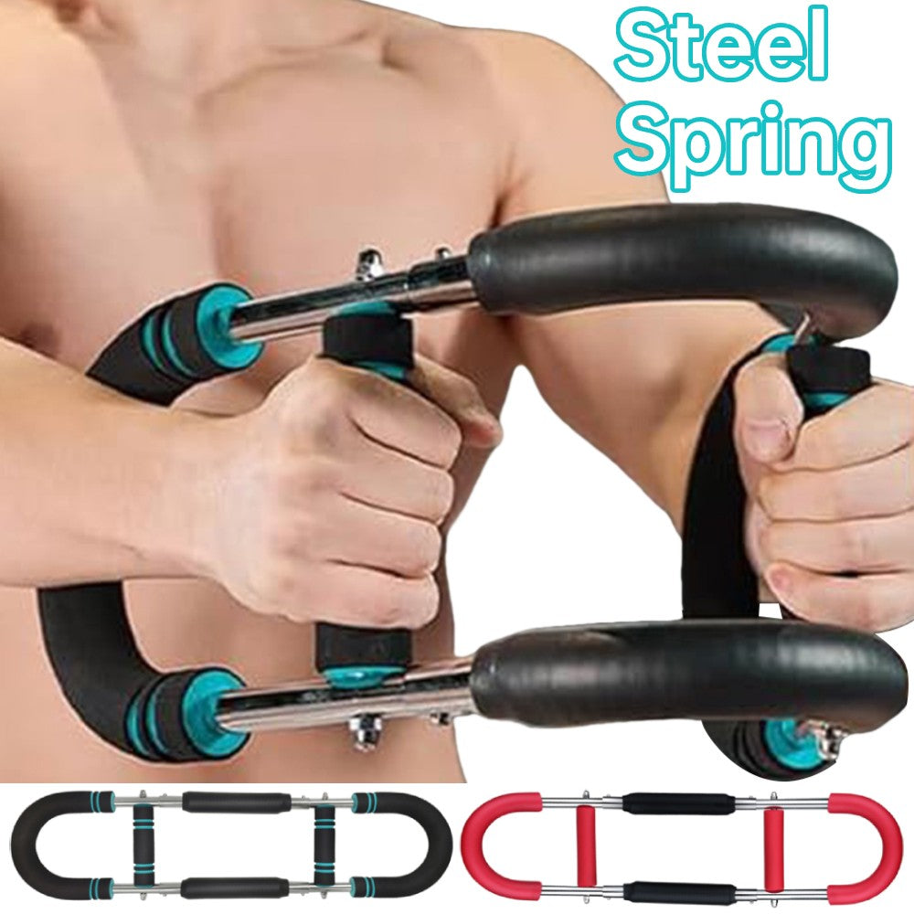 Multi-functional U-shaped Arm Strengthener Chest Trainer Adjustable Forearm Strength Exerciser Home Gym Equipment Bodybuilding by DERILUJA LLC