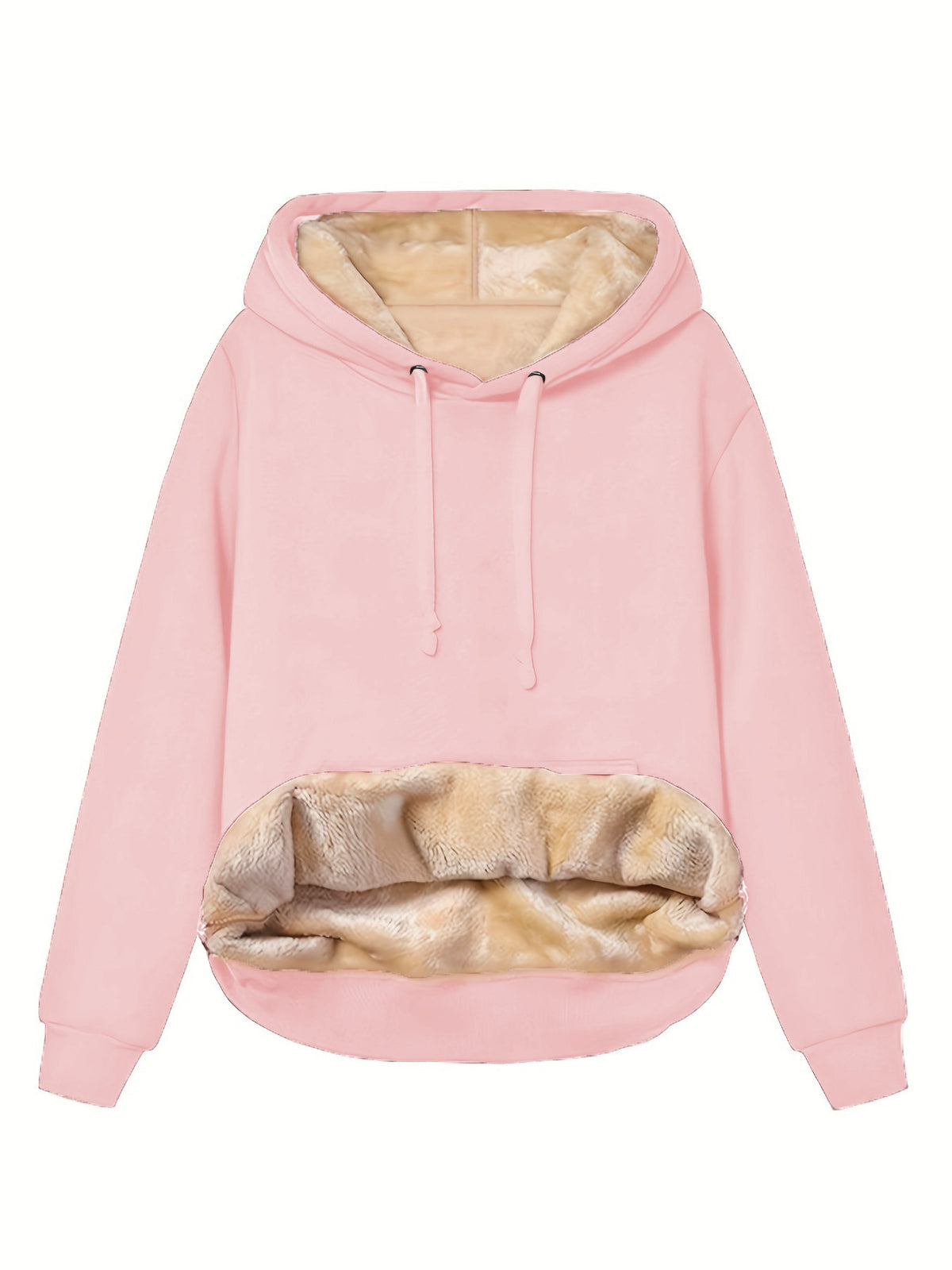 Autumn Winter Fleece-Lined Warm Casual Womens Sweater Zip-Up Jacket by DERILUJA LLC