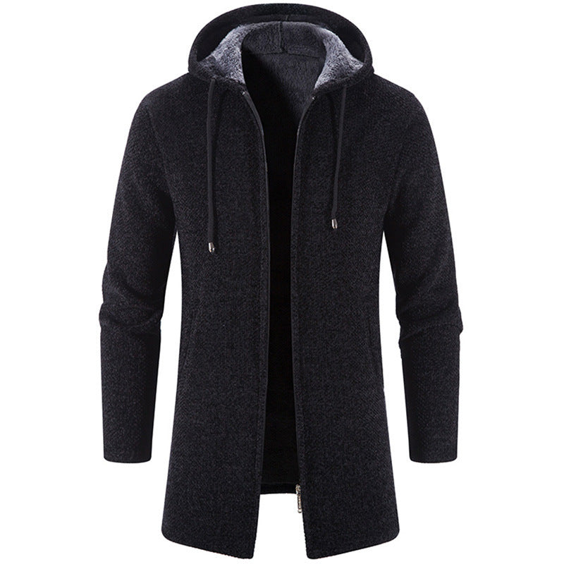 Plus Fleece Trend And Handsome All-match Cardigan For Men by DERILUJA LLC
