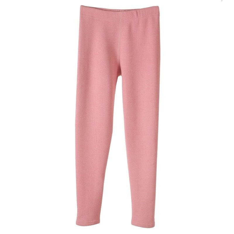 Warm Cashmere Leggings Winter Solid Slim Pants Fashion Trousers For Women Clothing by DERILUJA LLC
