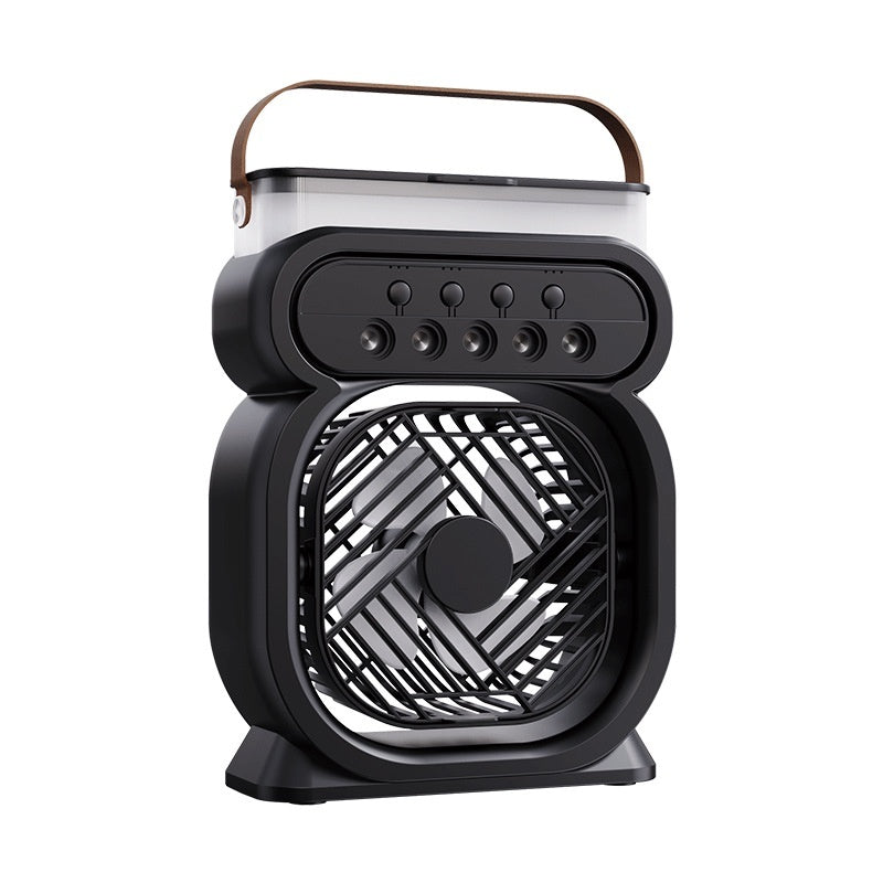 3 In 1 Portable Air Conditioner Evaporative Air Cooler LED Night Lights 3 Speeds Humidifier Fan For Home Office by DERILUJA LLC