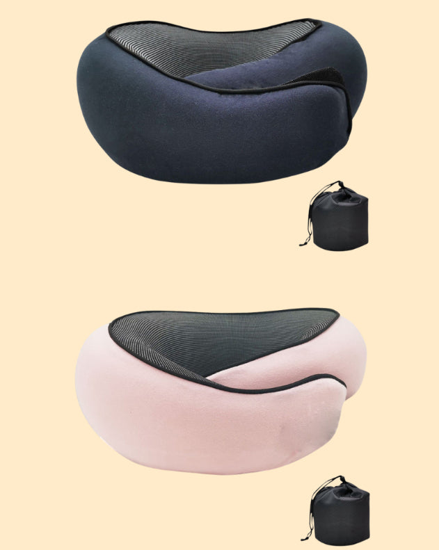 Travel Neck Pillow Non-Deformed Airplane Pillow Travel Neck Cushion Durable U-Shaped Travel Memory Cotton Nap Neck Pillow by DERILUJA LLC