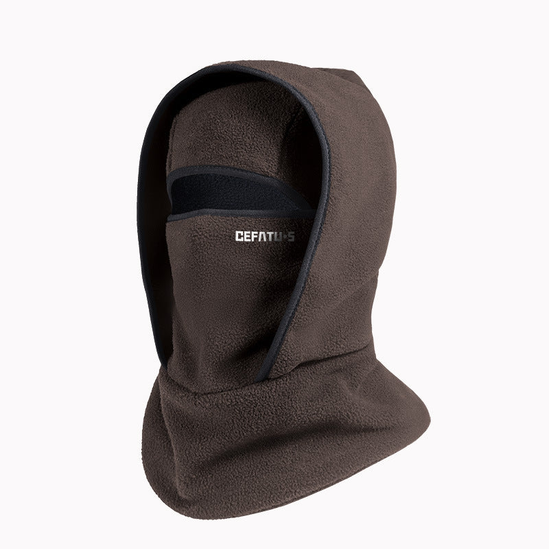 Outdoor Winter Warm Hat And Scarf Integrated Headgear by Badon Shop LLC